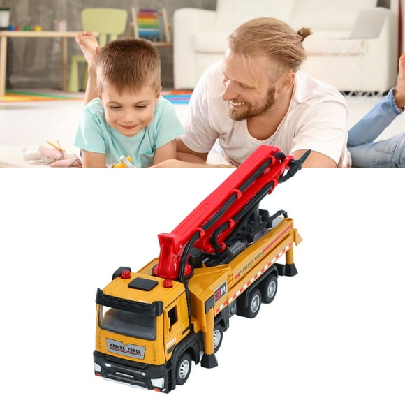 Concrete Pump Truck Model, Multiple Functions 1:32 Scale Alloy Concrete Pump Truck for Outdoors for Kids