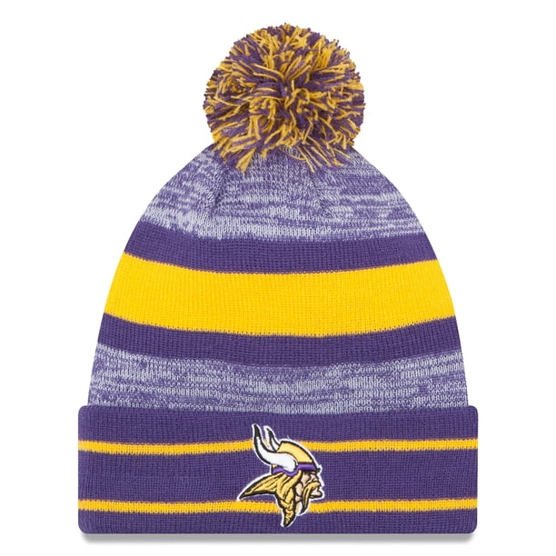 Gorro New Era NFL Minnesota Vikings con Pompon Tejido Amarillo