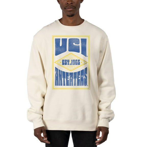 Men's Uscape Apparel Cream UC Irvine Anteaters Premium Heavyweight Pullover Sweatshirt
