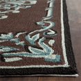 thumbnail image 4 of Safavieh DuraRug 8' Round Hand Hooked Rug in Chocolate, 4 of 7