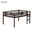 thumbnail image 2 of Harper & Bright Designs Full Size Loft Bed with Ladder, Wooden Loft Bed Frame with Strengthened Slats for Bedroom, Espresso, 2 of 7