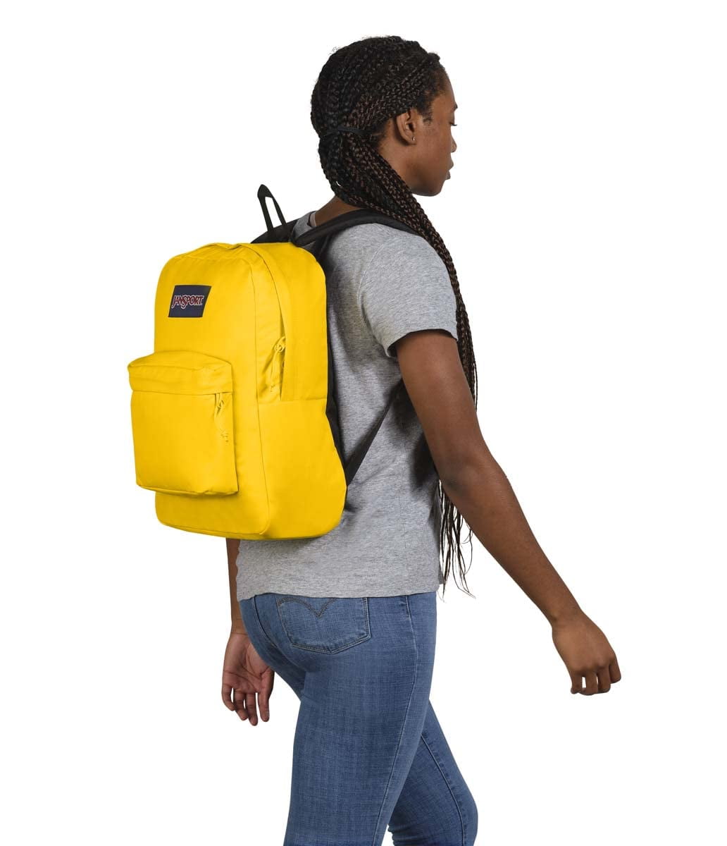 JanSport Superbreak Backpack - Durable, Lightweight Premium Backpack, Lemon