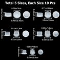 thumbnail image 4 of 50PCS 5 Sizes Plastic Bottle Salt and Pepper Shaker Stoppers 23/64 to 25/32 Inch Replacement Plug Reusable Clear Round End Insert Bottle Inner Plugs for Bottles Pipes Flower Pots, 4 of 9