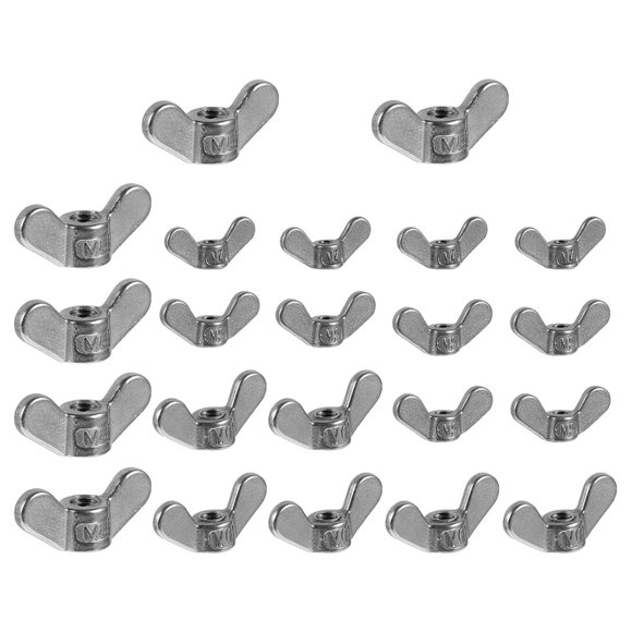 Mobutofu 24 Pcs Hardware Nuts Wing Nut Assortment Set for Installing Purposes