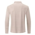 thumbnail image 5 of VSSSJ Men's Golf Shirts Quarter Zip Slim Fit Sports T Shirt for Men Lapel Collar Long Sleeve Casual Breathable Atheltic Pullover Shirt Khaki XXL, 5 of 9