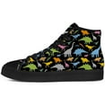 thumbnail image 3 of Aidianart Mens Dinosaur High Top Canvas Sneakers High Top Shoes Size 8.5, 3 of 5