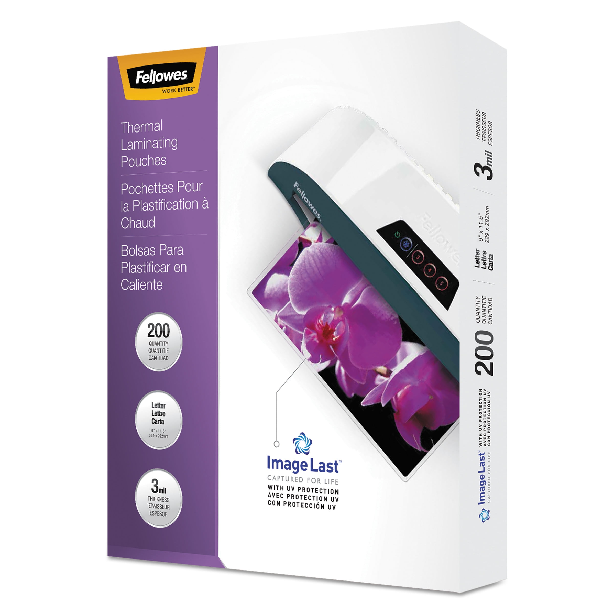 Fellowes ImageLast Laminating Pouches, Jam Free, Letter Size, 5