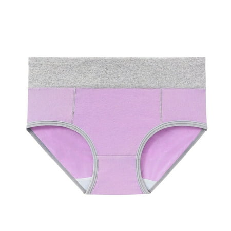 WMTBSRSW High Waisted Underwear for Women Tummy Control Cotton Plus Size M-5XL Full Coverage Slimming Packs Ladies Panties Briefs