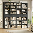 thumbnail image 3 of Homfa 7-Tier Bookcase with 2 Drawers, 72.8" H Double Wide Bookcase with 4 Adjustable Shelves for Study Office Living Room, Black, 3 of 7