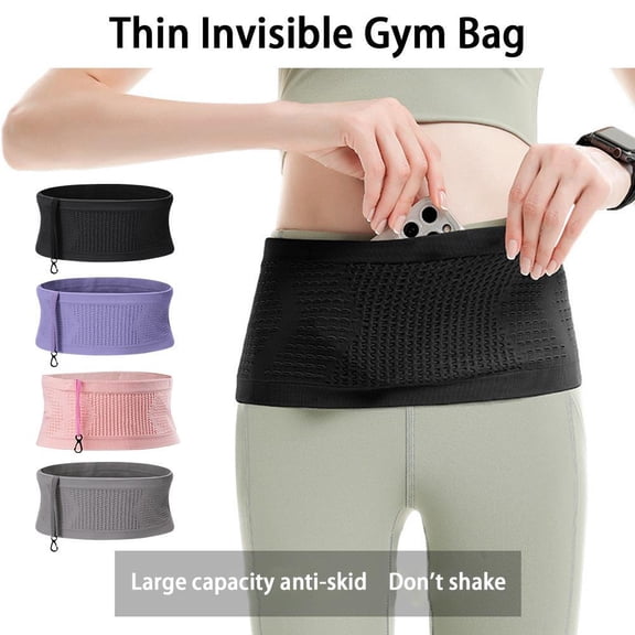 QHUDLV Slim Running Belt Money Belt Fanny Pack For Exercise Fanny Pack For Cell Phone Adjustable And S5t0 Pack Waist Money Keys, A, M