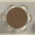 thumbnail image 2 of Dovelina 52" Mid-Century Wooden Round Dining Table for Dining Room Kitchen, Walnut, 2 of 9