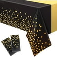 thumbnail image 1 of Glitter Purple Party Table Cloth - 54'' x 108'' - 2 Packs - Disposable Plastic Rectangular Tablecover for Demons/Galaxy/Space/Birthday Themed, 1 of 6