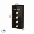 thumbnail image 2 of Studio C Tall 5 Shelf Bookcase in Black Walnut - Engineered Wood, 2 of 5
