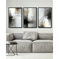 thumbnail image 3 of Drsoum Abstract Wall Art 16x24in3pcs Black Framed Minimalism Print Artwork for Bedroom living room Dining room Kitch, 3 of 7