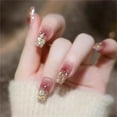 thumbnail image 3 of Handmade Wearable Nails Wholesale Xiaohongshu Douyin Hot-Selling Broken Diamond Butterfly Heart High-End Nail Art Wearable Nails 24 Pieces, 3 of 10