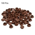thumbnail image 3 of Uxcell 100Pack 15mm(19/32") Dia Plastic Screw Hole Plugs Thread Type Covers, Red Brown, 3 of 6