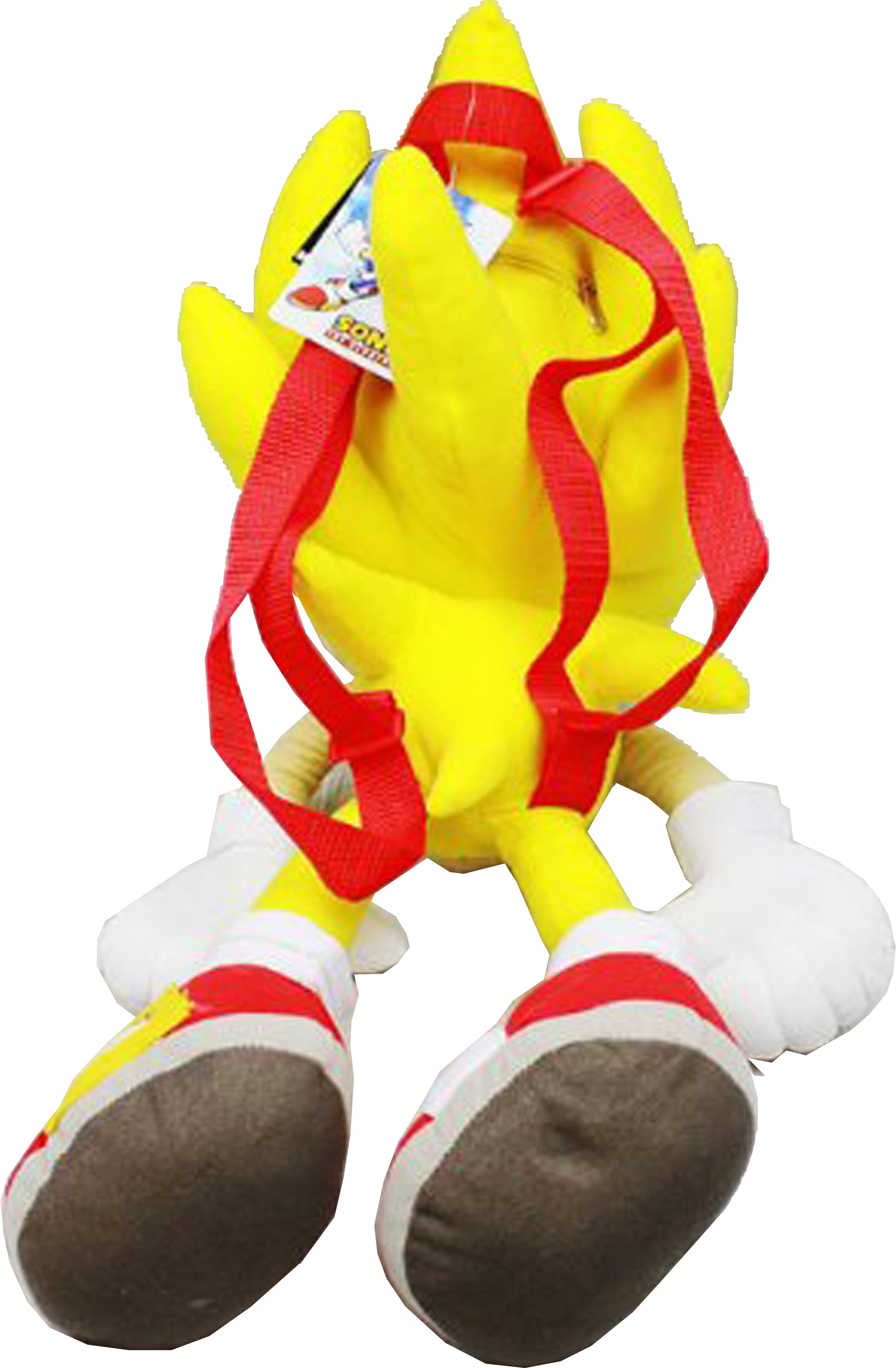 Accessory Innovations Unisex 20-Inch Sonic the Hedgehog Plush Backpack, Yellow
