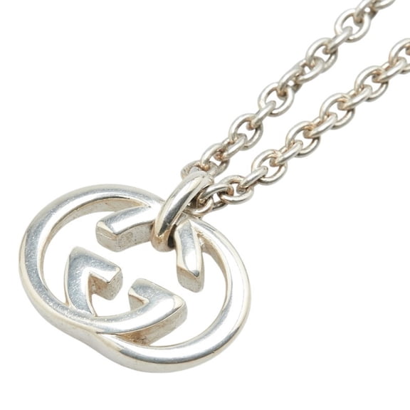 Pre-Owned Gucci Interlocking G Necklace 190484 J8400 8106 SV925 Silver Women's GUCCI