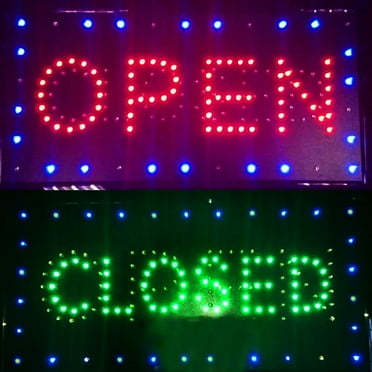 Bright LED 2 in1 Open & Closed Store Shop Business Sign 9.8*20.47" Display neon