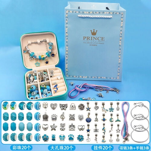 Girls Bracelet Making Kit Beads Jewellery Charms Pendant Set DIY Craft Kids Gift