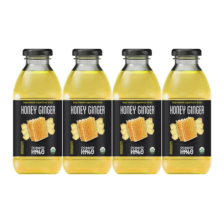 Ocean's Halo Organic Honey Ginger Deep-Sea Water, 16 oz. per bottle, 4