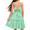 Light Green, variant on Oudiya Girls Spaghetti Strap Tie Back Dress Ruffle Hem Summer Beach Casual Sundress with Pockets, 6-14Y