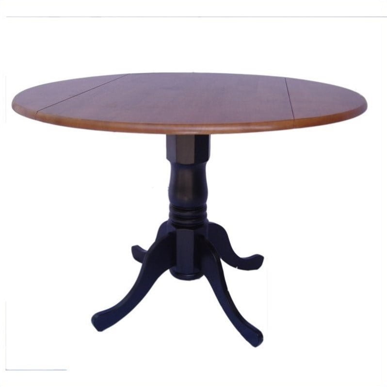 International Concepts 42 Round Dual Drop Leaf Dining Table