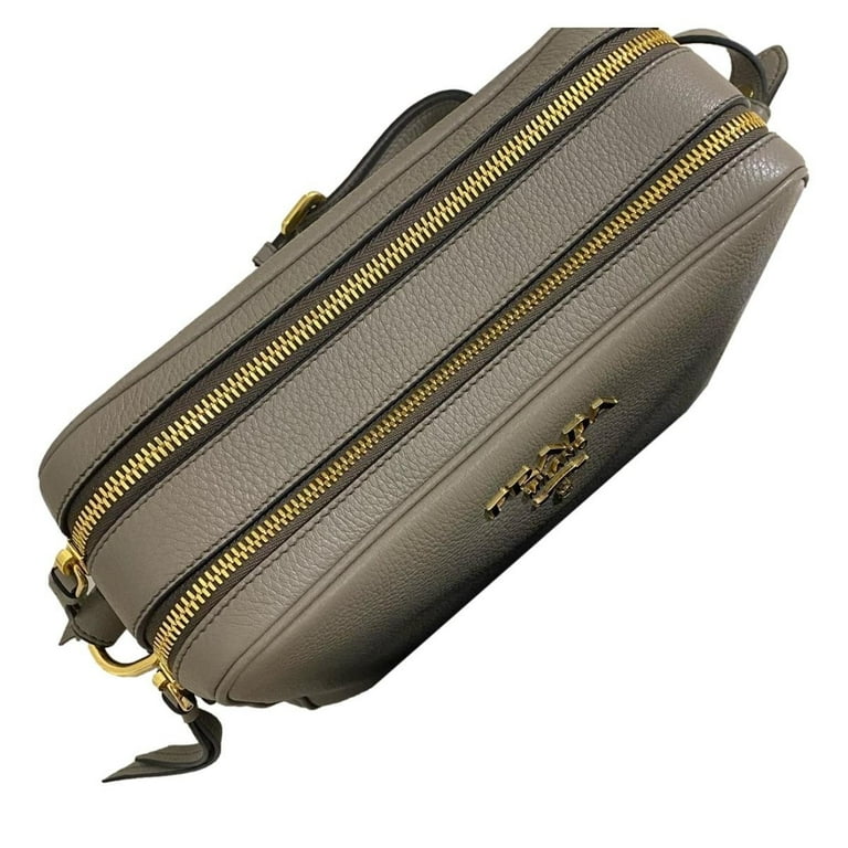 Prada Saffiano Leather Camera Bag in Gray