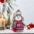 thumbnail image 5 of Festive Snowman Figurine, Charming Christmas Tabletop Decor for Mantel, Window Sill, and Holiday Gift Exchange，A, 5 of 6