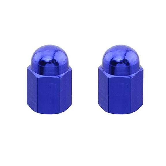 Alta Bicycle Bike Bicycle Hex Dome Schrader Bike Valve Caps, Multiple Colors (Blue)