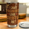 thumbnail image 4 of Giraffe Tumbler 20oz Stainless Steel Insulated Coffee Travel Mug Cup for Women Girls Giraffe Gifts for Birthday Christmas Mothers Day, 4 of 7