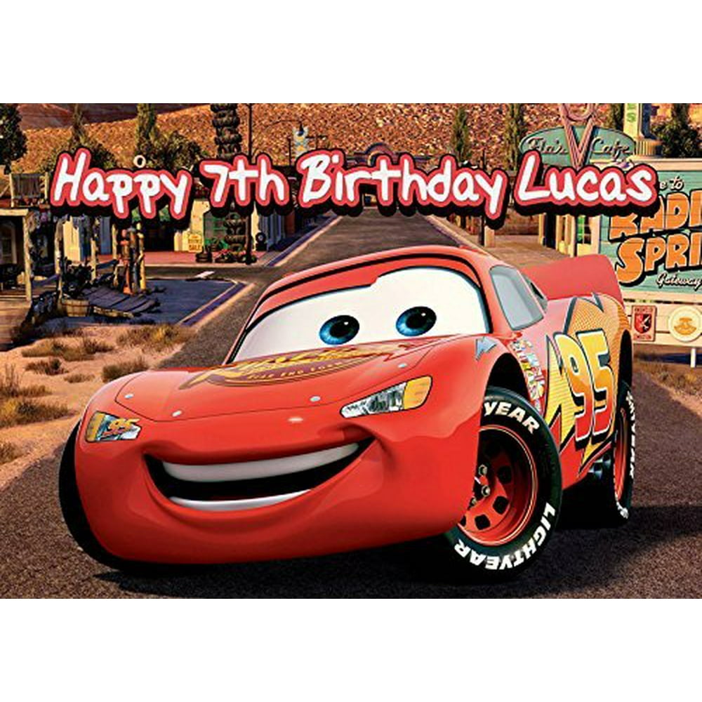 Cars 3 lightning mcqueen Disney Edible Cake Topper Personalized