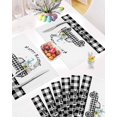 thumbnail image 5 of Easter Placemats Set of 6, Easter Eggs Truck Placemat for Dining Table Decorations, Bunny Gnomes Black Check Plaid Place Mats, Spring Table Mats for Kitchen Dinner Seasonal Holiday Party Decor, 5 of 6