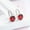 red, variant on Women 925 Silver Cubic Zirconia Hoop Huggie Ear Buckle Earrings 7 Color-red