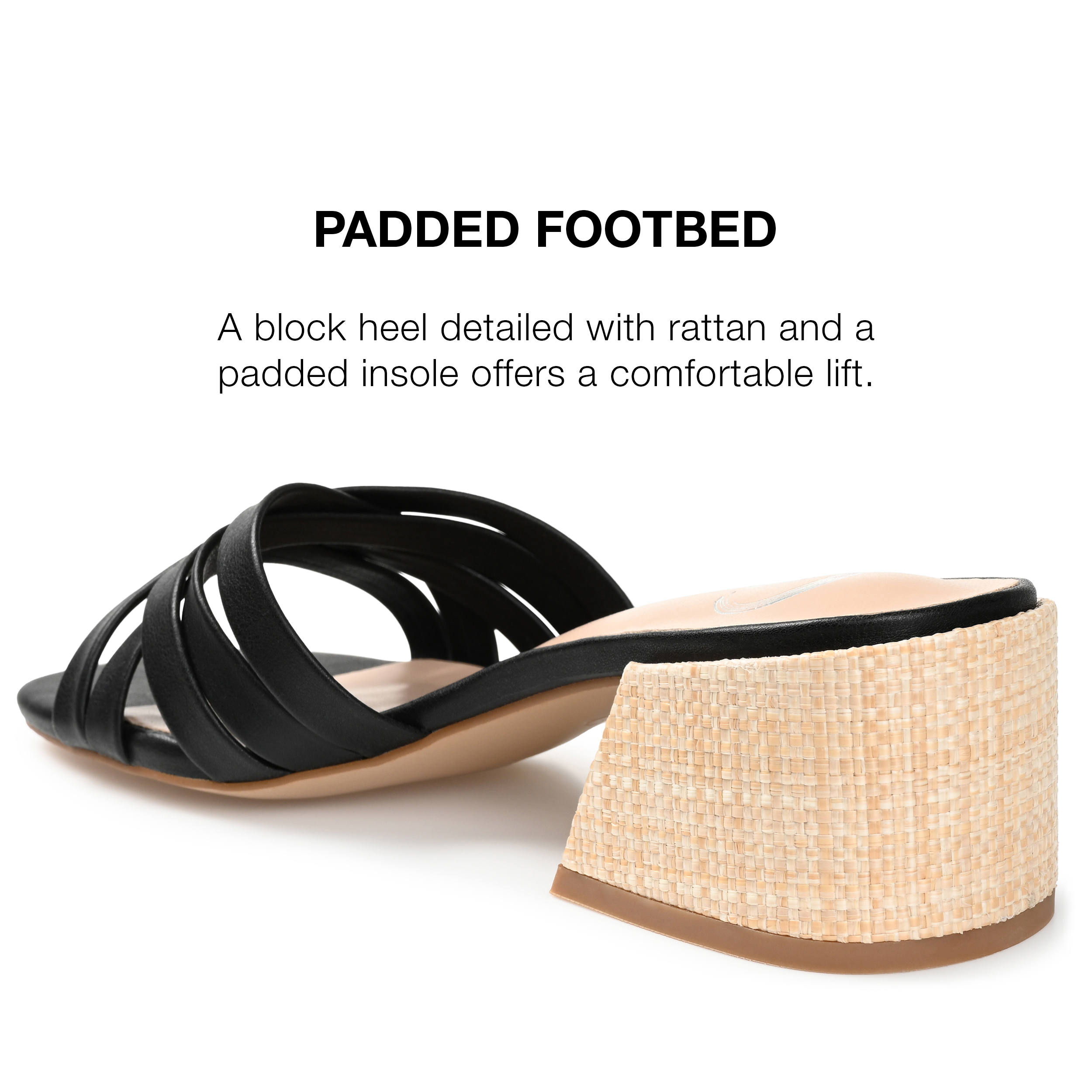 Journee Collection Womens Moree Open Square Toe Block Heel Sandals
