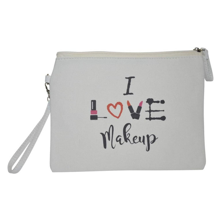 Canvas makeup online bags with sayings