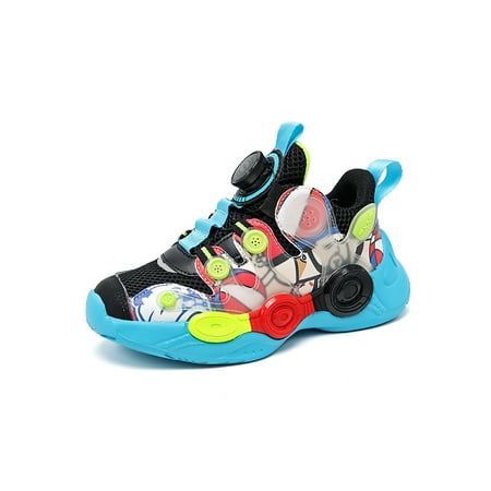 

Ritualay Boys Basketball Shoes Durable Sneakers Lace-up Running Shoe Fashion Breathable Trainers School Training Sport Black Green 6.5