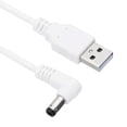 thumbnail image 4 of Uxcell 3Ft USB a conector de jack de barril DC 5.5x2.5mm, 2 piezas de adaptador de cable de carga de 24AWG, blanco, 4 of 6