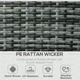thumbnail image 3 of Outsunny Rattan Wicker Furniture Set with Coffee Table, Light Gray, 3 of 9