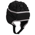 thumbnail image 1 of Casco de fútbol americano de EVA a prueba de golpes con protección contra colisiones para niños y adolescentes, color negro, 1 of 14
