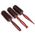 thumbnail image 1 of Healthcom Juego de cepillos premium 3 en 1 para mujeres y hombres: cepillo de pelo redondo con cerdas de jabalí naturales, cepillo de nailon para peinar, peine de madera para secar, rizar y peinar el, 1 of 5