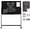 Glass Board - Complete Black, variant on TSJ-OFFICE Rolling Glass Whiteboard on Wheels - 48" x 32" Magnetic Mobile Dry Erase Board with Stand, Large Rolling White Board with 25 Sheets Paper Pad, Transparent Tempered Glass Board Office, Home