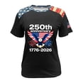 thumbnail image 5 of idosla 250 Anniversary USA Shirt Women 250Th Anniversary Tshirt 1776-2026 Patriotic Shirts American Flag Eagle Tops (Blue, 5XL), 5 of 6