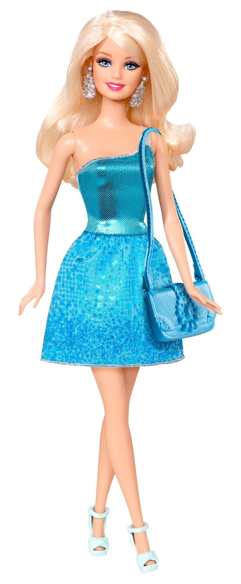 Barbie Glitz Doll Blue Dress Walmart