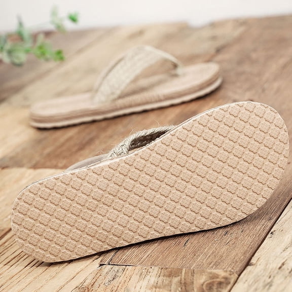 Luxshiny Women's Retro Style Flat Sole Sandals, Beige Skin Tone, Comfortable Footwear, 1 Pair