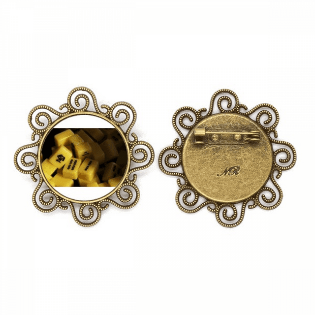Fotos de juego de Mahjong Broche de flores, regalo de joyería para mujeres y niñas Unbranded M