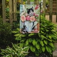 thumbnail image 2 of Carolines Treasures CDCO0176GF Black and White Rose Cat Flag Garden Size  Small multicolor, 2 of 3