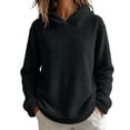 thumbnail image 5 of fatyb Sherpa Pullover Womens Fuzzy Fleece Hoodies Casual Long Sleeve Double Fleece Hooded Sweatshirt, 5 of 7