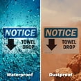 thumbnail image 5 of (2 Pack) Towel Drop [Down Arrow] Sign, 5 of 7