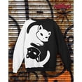 thumbnail image 4 of Sudadera Cerrada De Mujer Estampada Gatos Negra Blanca Cool, 4 of 8